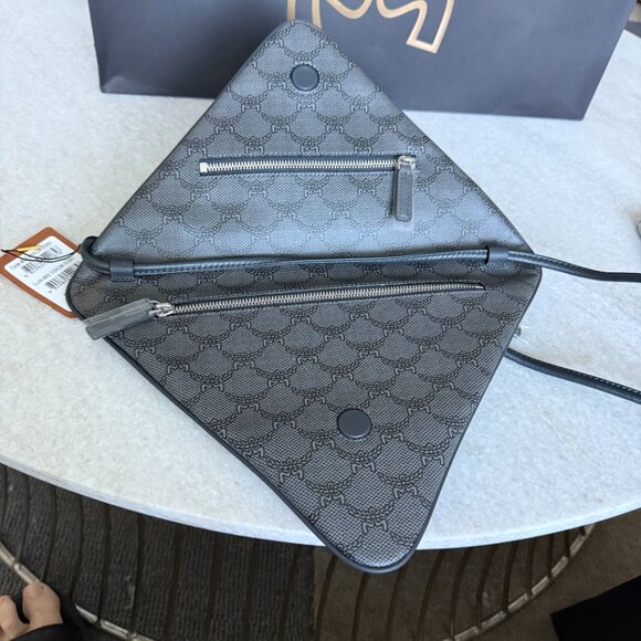 MCM GRAY Canvas and leather Triangle Shoulder Bag - Picture 7 of 14